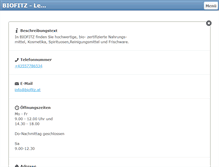 Tablet Screenshot of biofitz.at